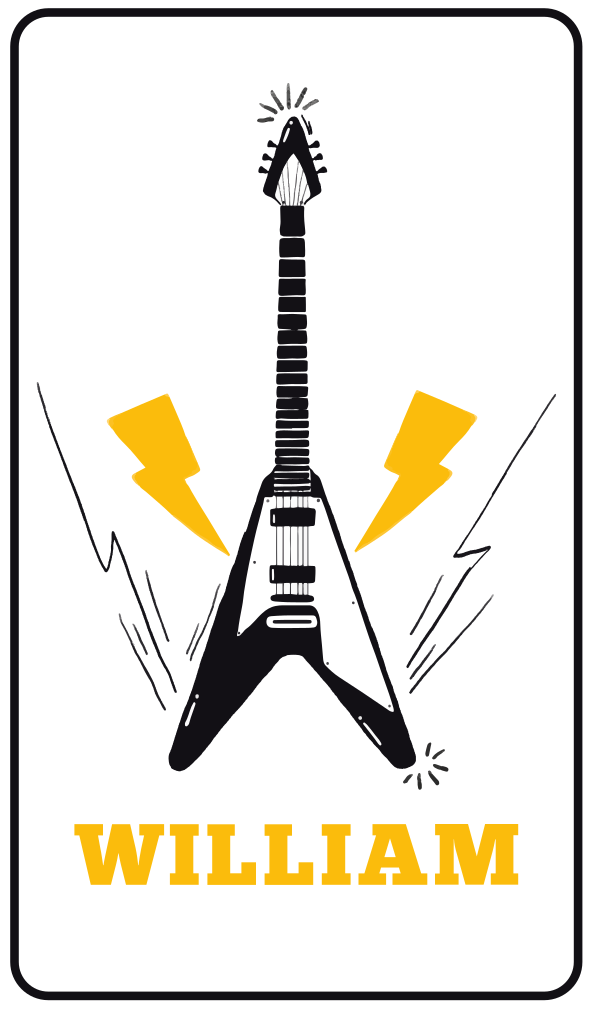 Electric Guitar Art custom vinyl rug - TenStickers