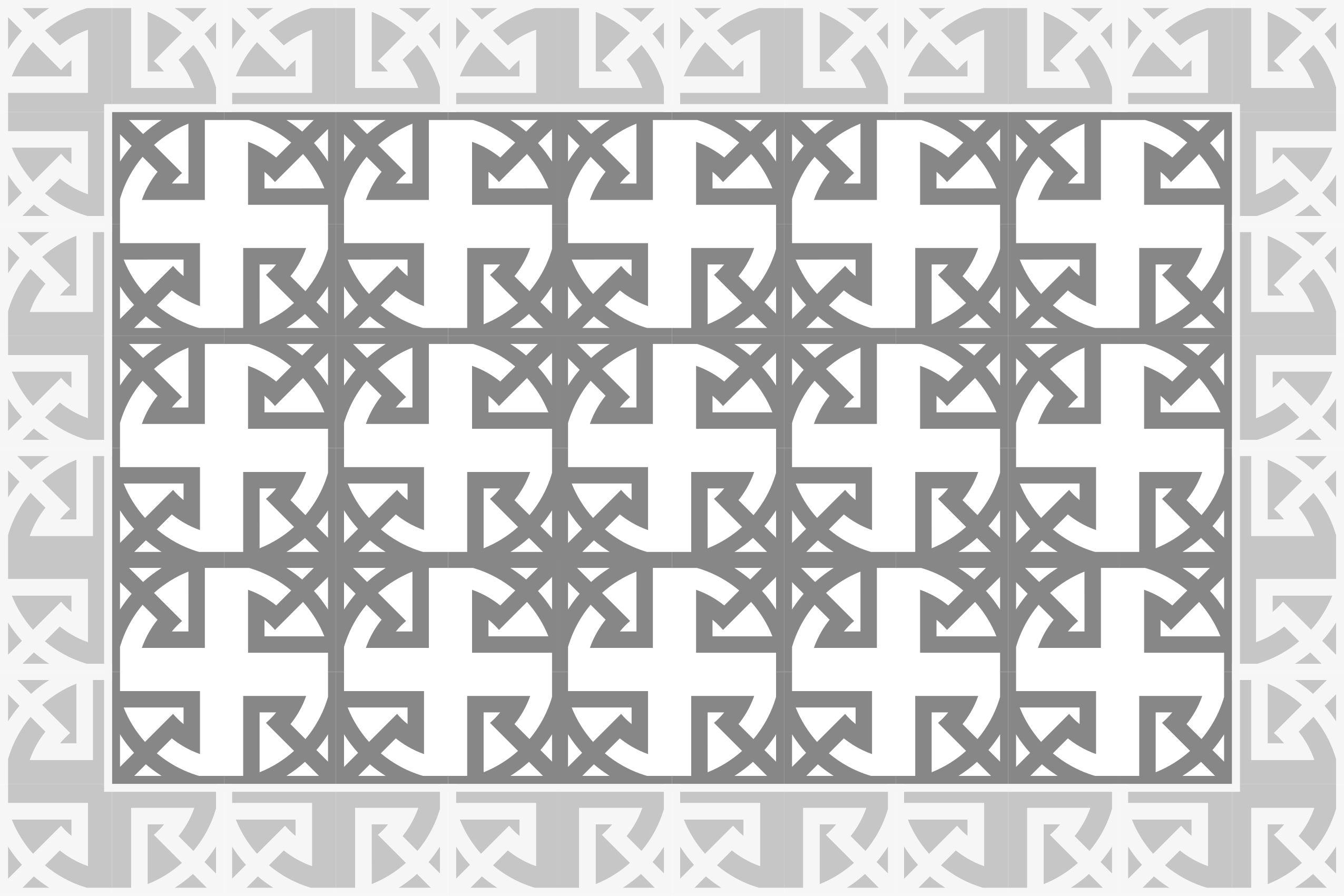 Grey and white intricate lines tile carpet - TenStickers