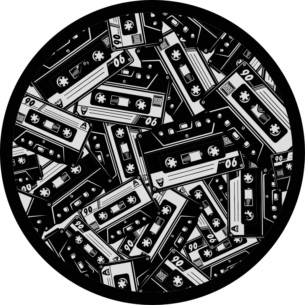 Kids vinyl rug cassette tape design - TenStickers