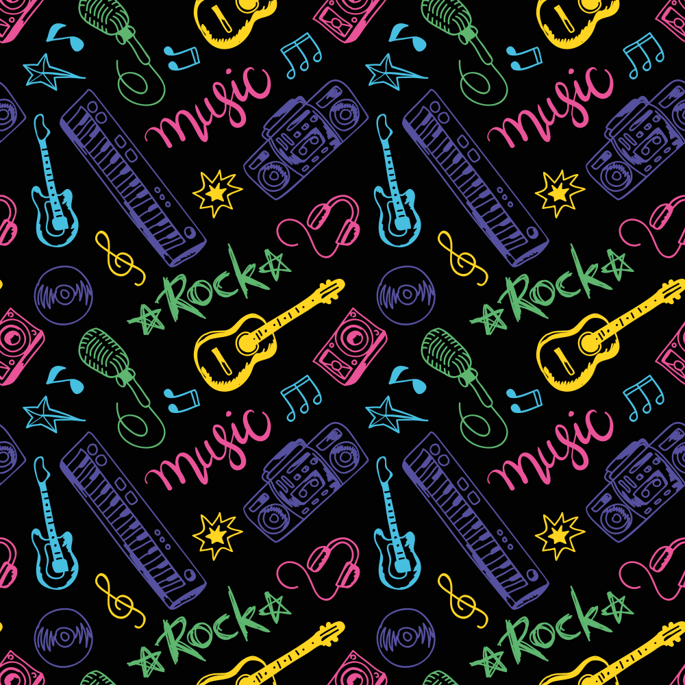 Colorful Music Theme kids vinyl rug - TenStickers