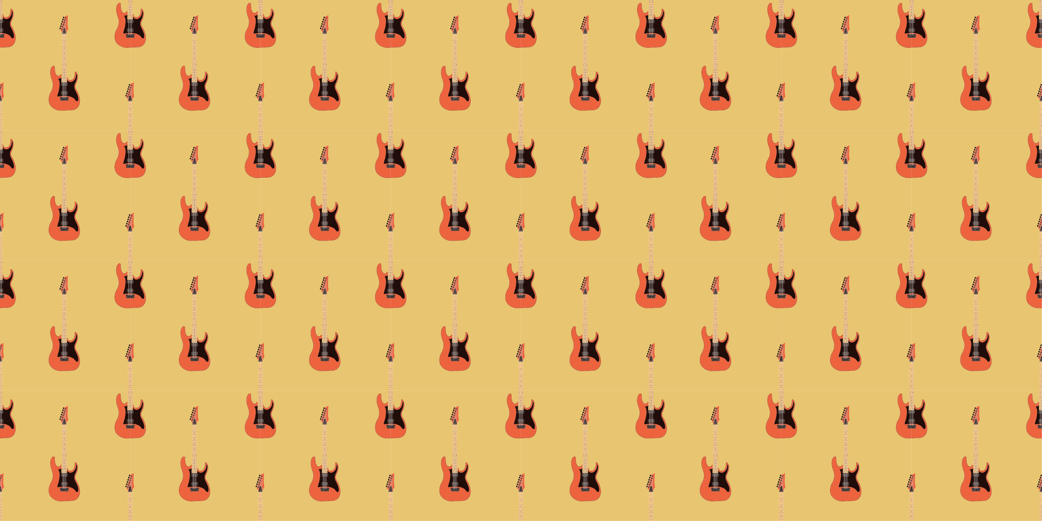 Rocking Guitar Pattern teen vinyl rug - TenStickers