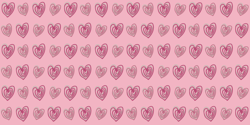 Kids vinyl rug in pink with heart doodles - TenStickers