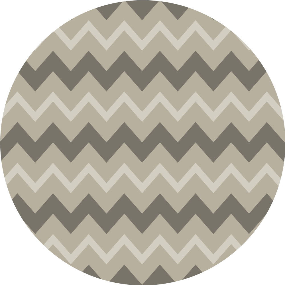Chevron Pattern Circles striped vinyl rug - TenStickers