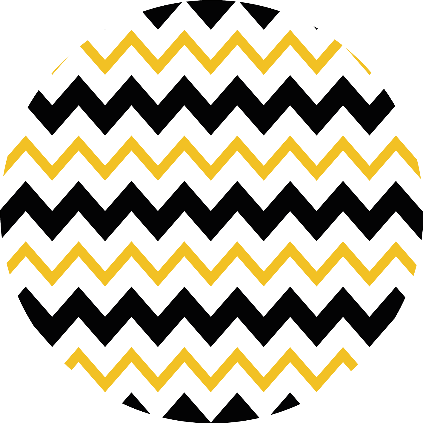 Cheerful Zigzag Pattern striped vinyl rug - TenStickers