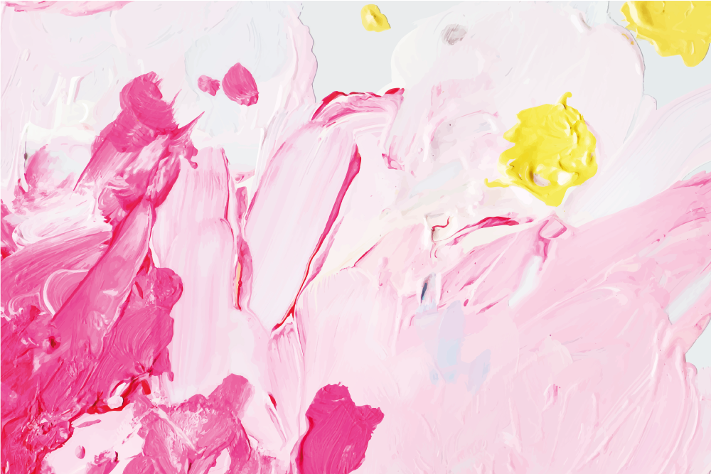 Teen vinyl rug in pink abstract swirls - TenStickers