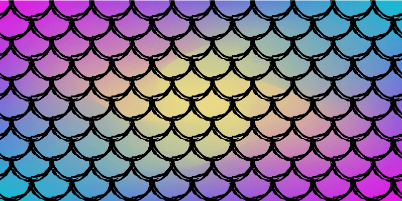 Colorful Scales Pattern kids vinyl rug - TenStickers