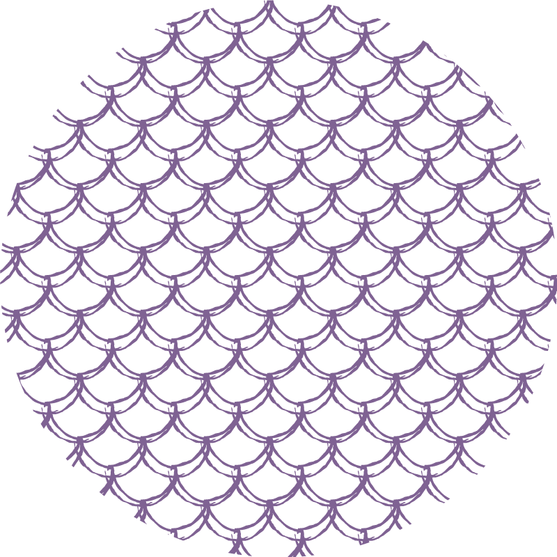 Purple fish scale pattern circular rug - TenStickers