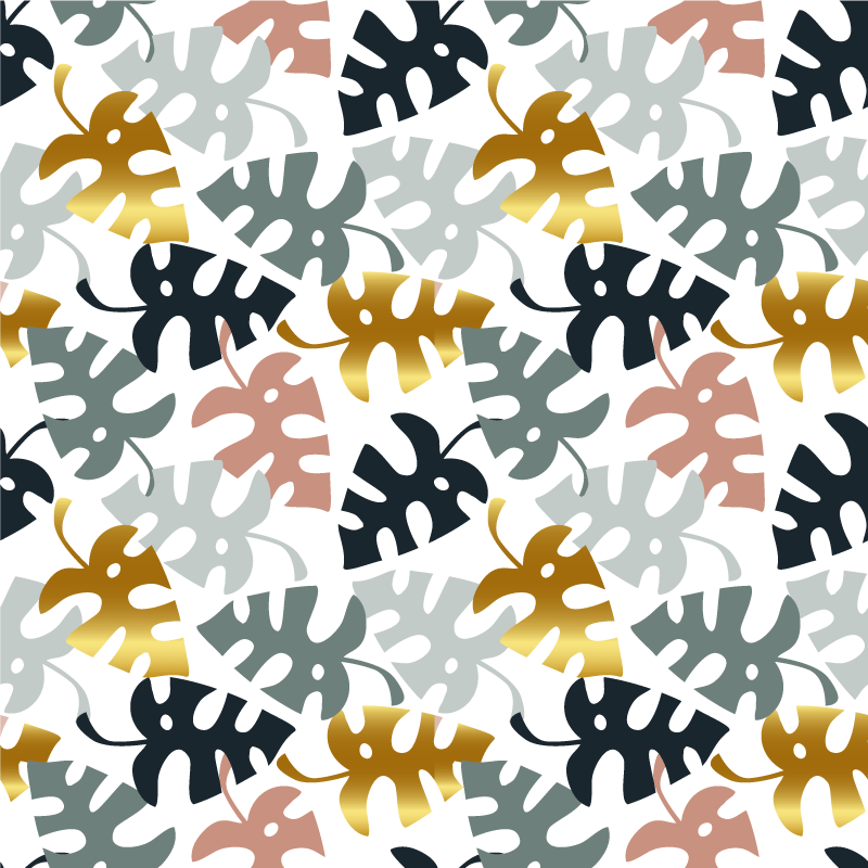 Nature vinyl rug leaf emblem design - TenStickers