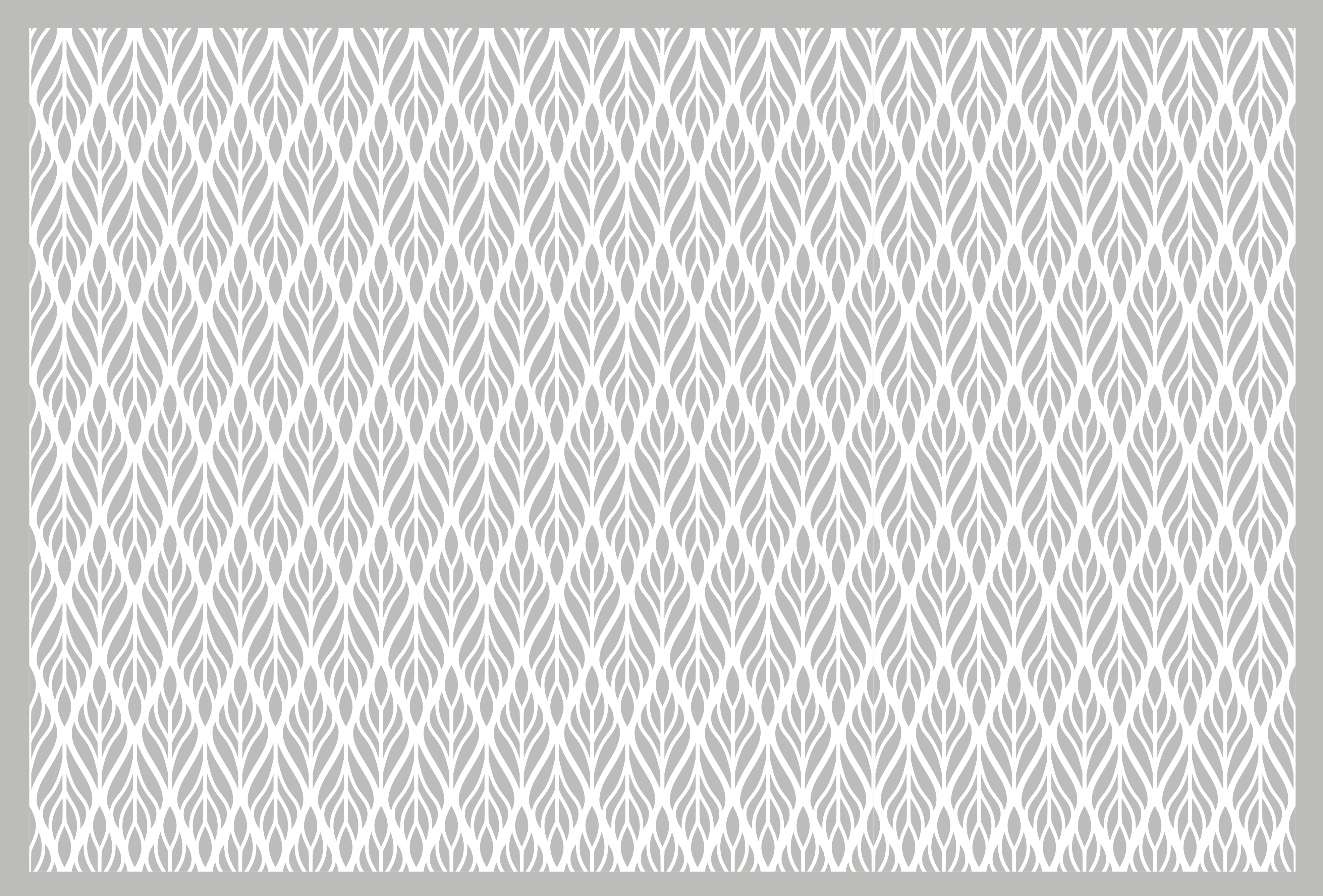 Grey leaf pattern modern vinyl rug - TenStickers