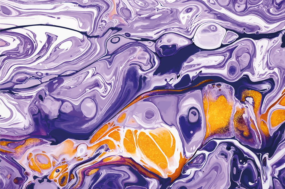 Abstract Purple Swirl marble vinyl rug - TenStickers