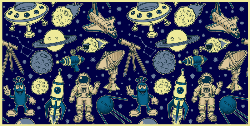 Celestial Journey Idea kids vinyl rug - TenStickers