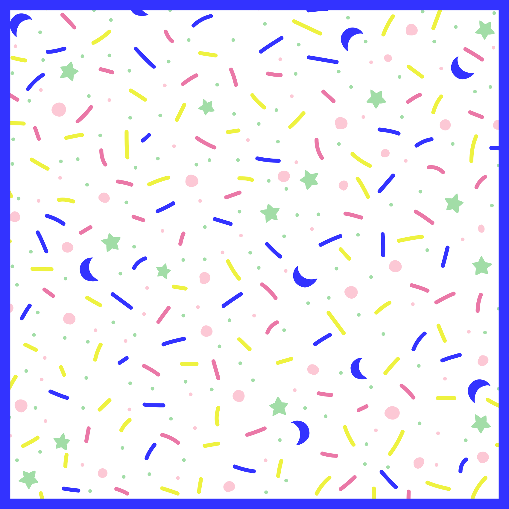 Party colorful shapes kids vinyl rug - TenStickers