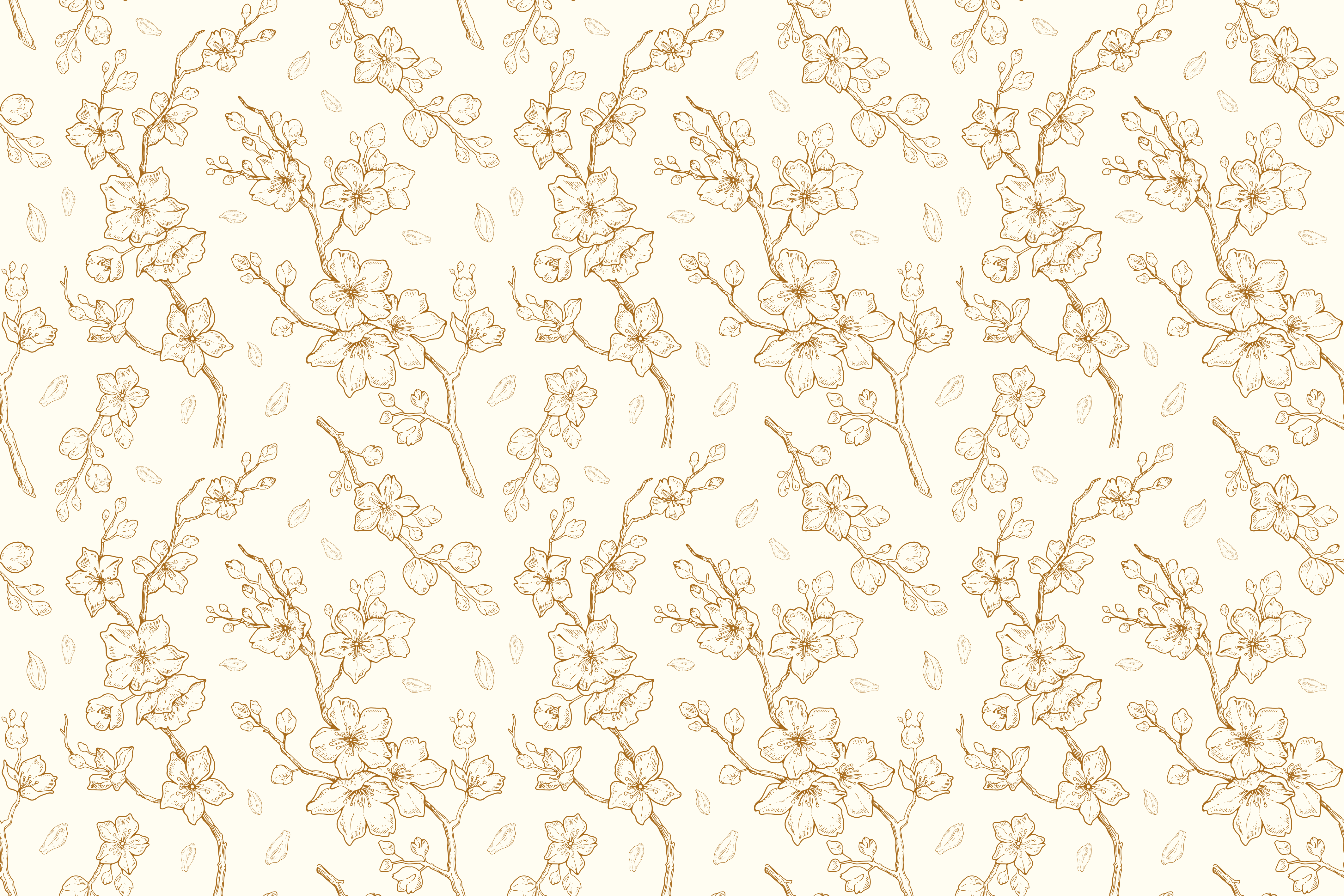 Blossom Branch Pattern floral vinyl rug - TenStickers