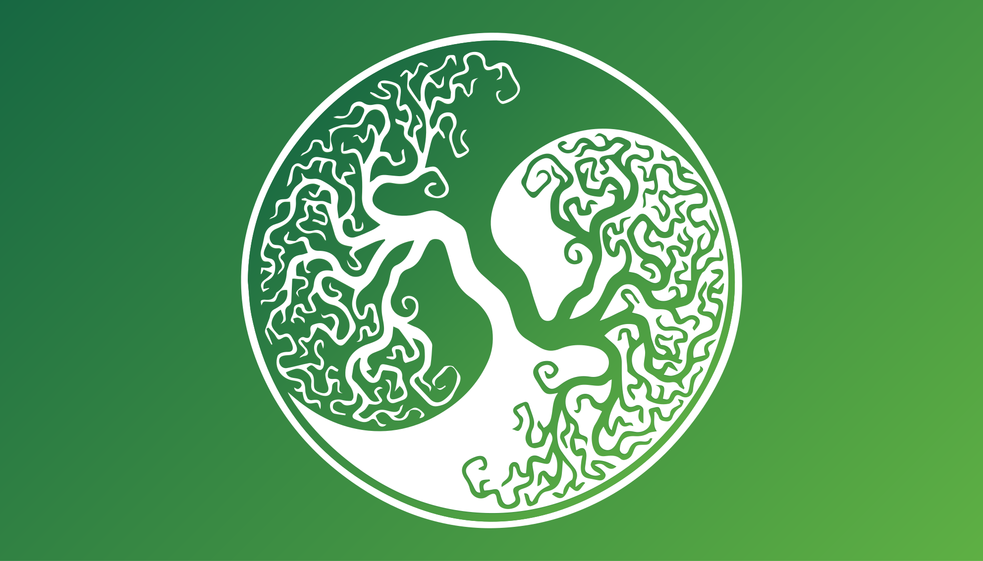 Tree Silhouette Circle nature vinyl rug - TenStickers