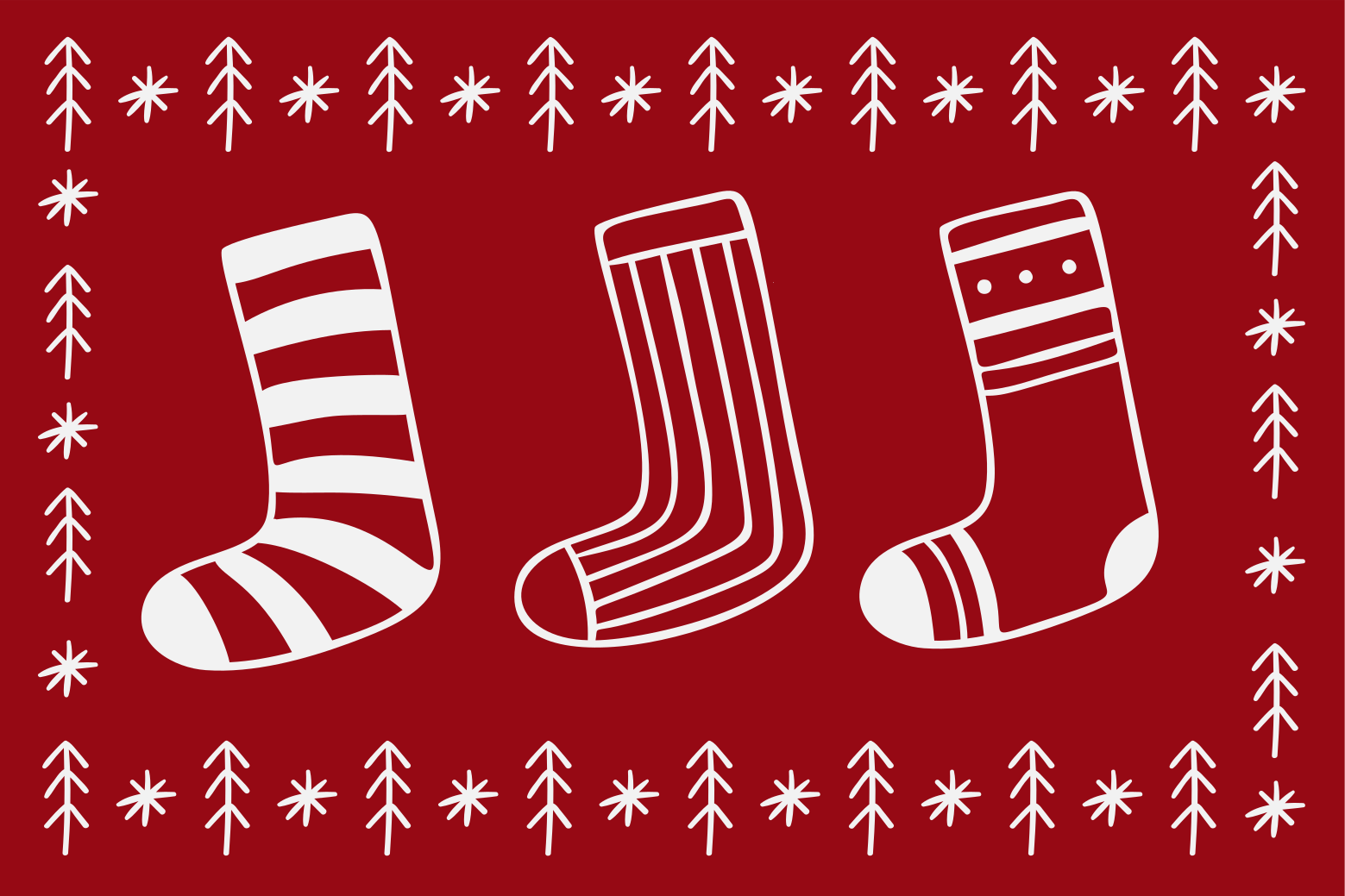 Red fstive socks Christmas vinyl rug - TenStickers