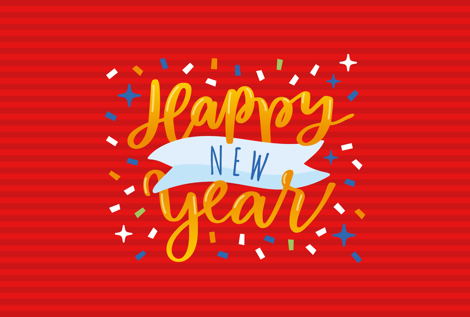 New Year Celebration Christmas vinyl rug - TenStickers