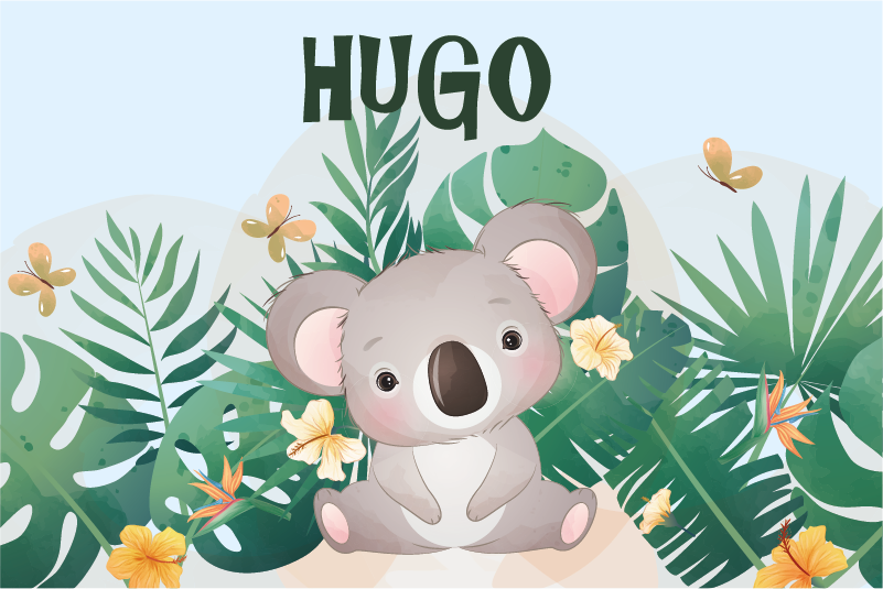 Koala Theme custom vinyl rug - TenStickers