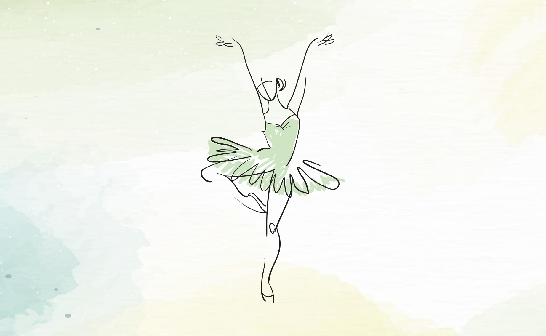Ballet Dancer Outline kids vinyl rug - TenStickers