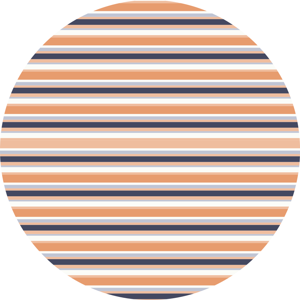 Striped vinyl rug with striped circular design - TenStickers