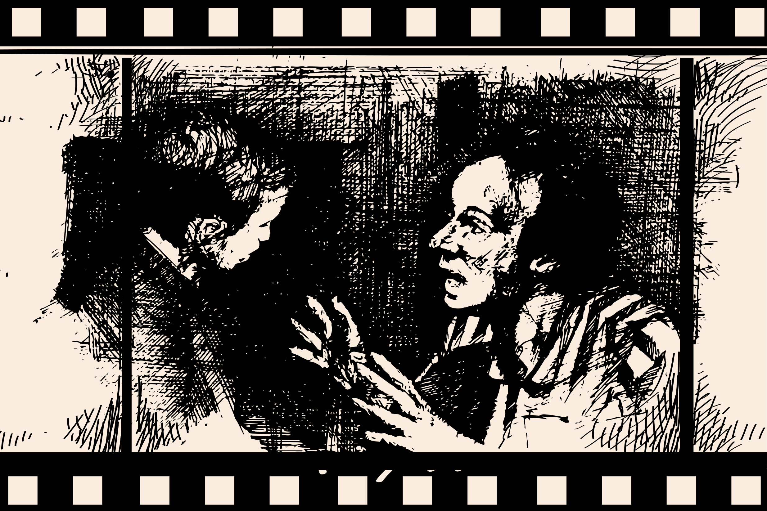 Silhouette Italian film  design vintage rug - TenStickers