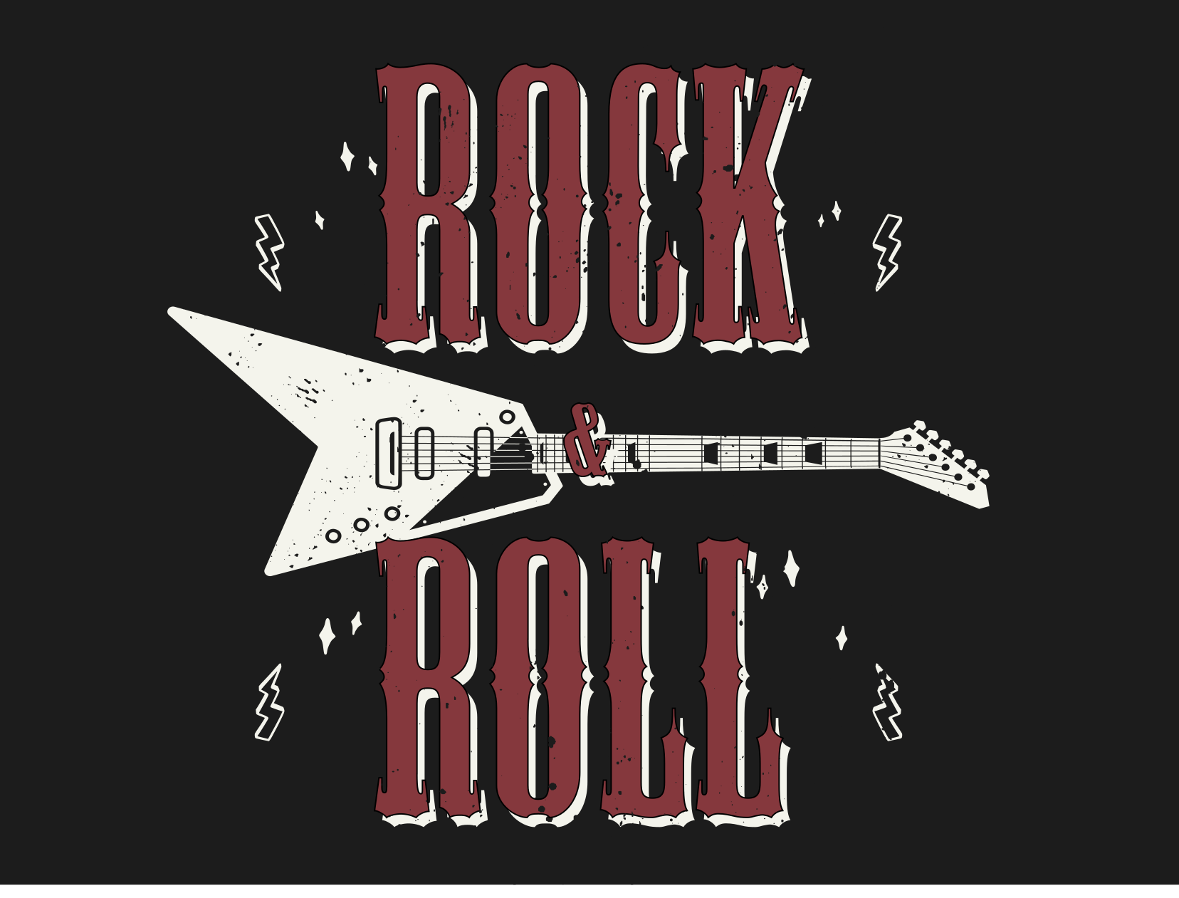 Rock roll electric guitar custom rug - TenStickers