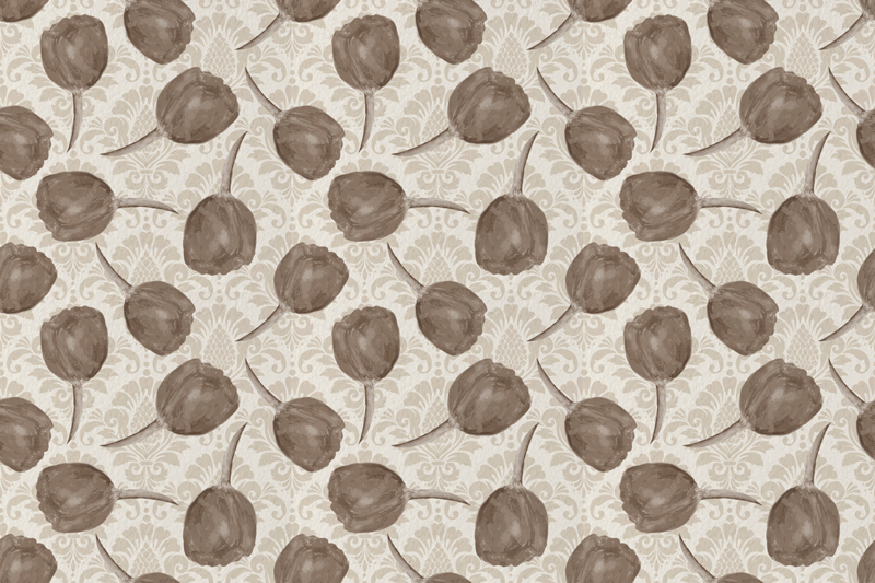 Gentle Botanical Motif floral vinyl rug - TenStickers