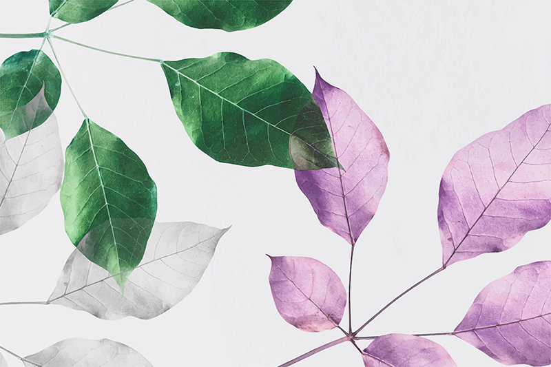 Leafy Botanical Prints floral vinyl rug - TenStickers