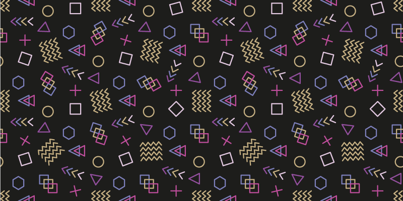 Retro Geometric Shapes vintage vinyl rug - TenStickers