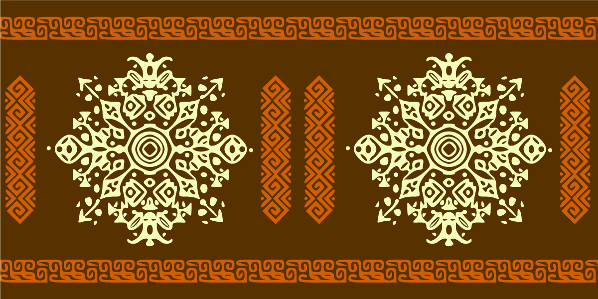 Mandala Motif Ensemble mandala vinyl rug - TenStickers