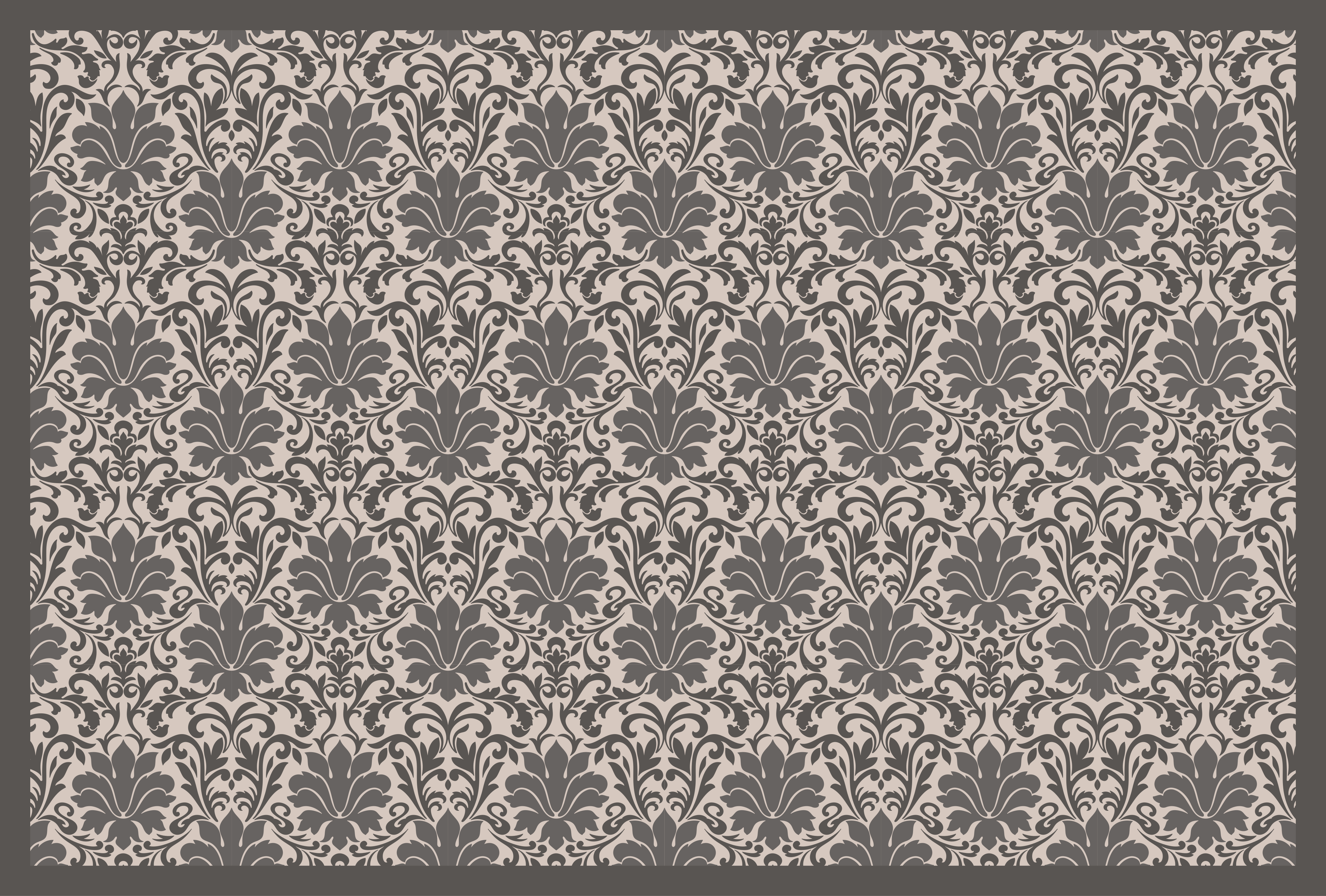 Elegant Damask Pattern stone effect vinyl rug - TenStickers