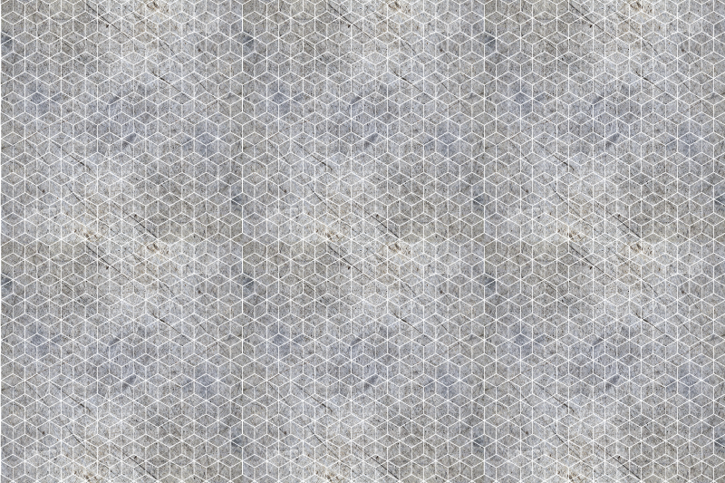 Geometric Pattern Overlay stone effect vinyl rug - TenStickers