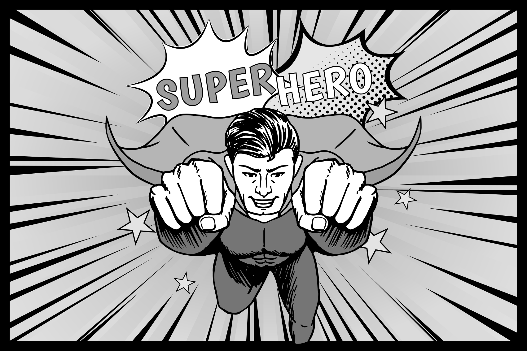 Dynamic Superhero Graphic playroom carpet - TenStickers