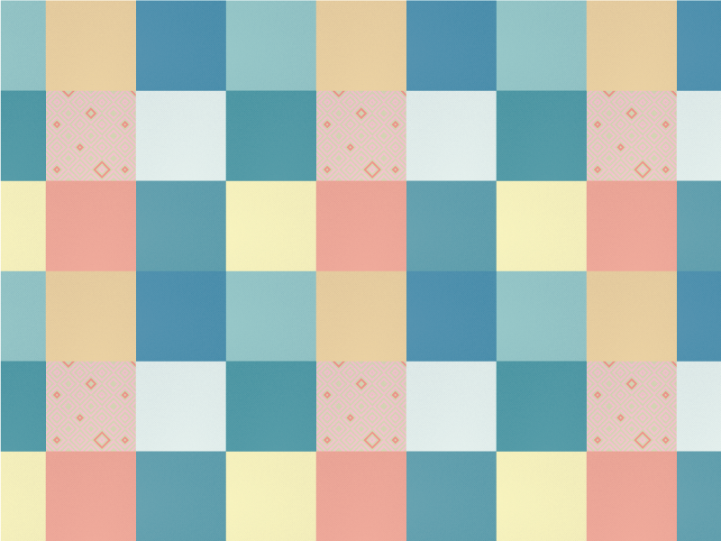 Geometric Pastel Checkerboard geometric rug - TenStickers