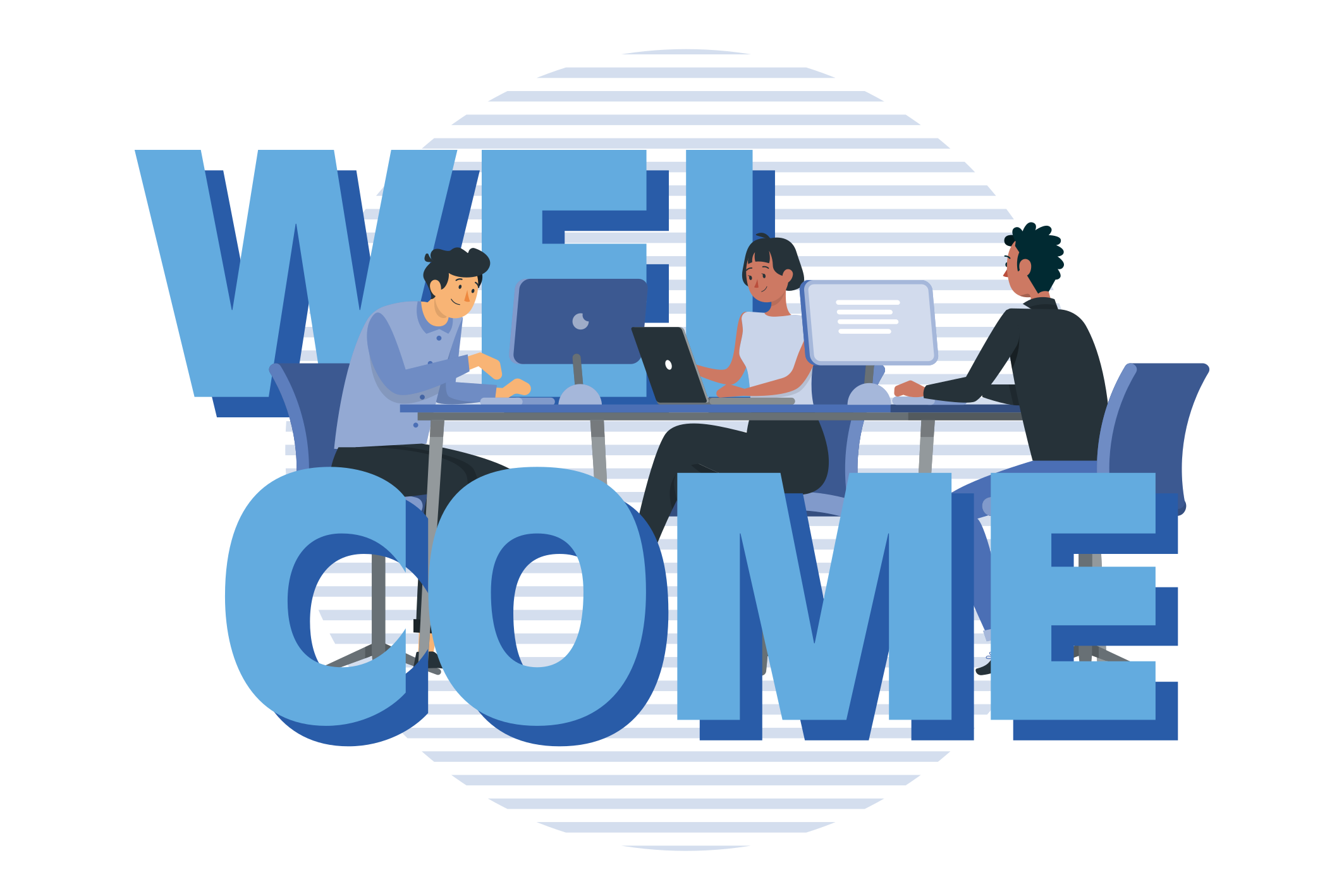 Friendly Office Welcome custom rug - TenStickers
