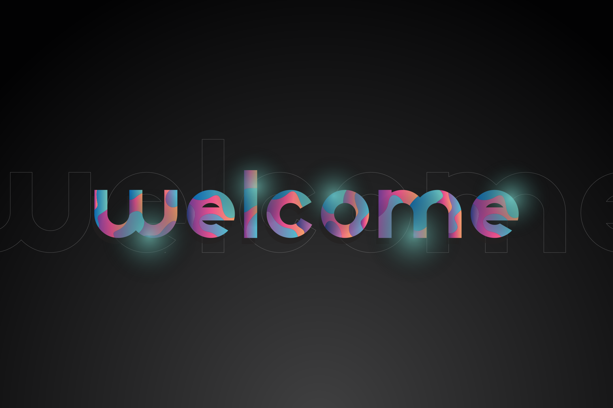 Colorful Welcome Text entrance hall vinyl rug - TenStickers