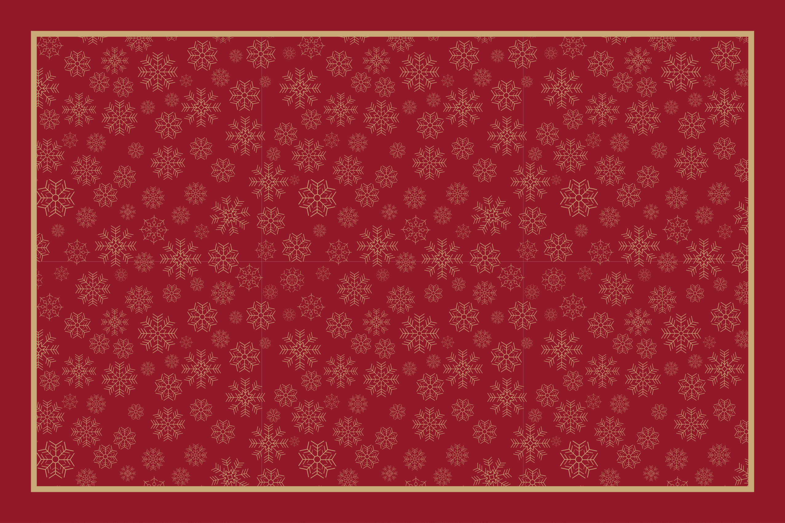 Festive Snowflake Pattern Christmas carpet runner - TenStickers