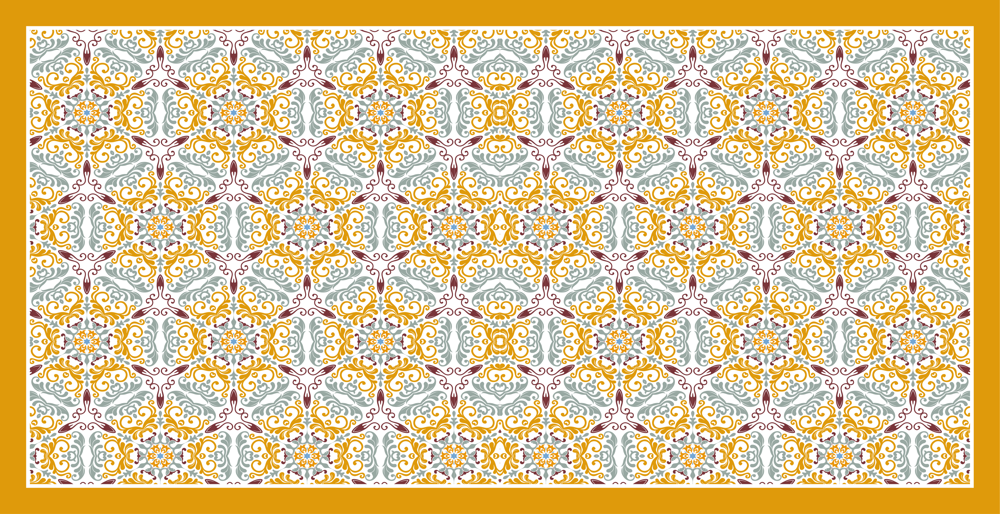 Ornate Mosaic Pattern tile carpet - TenStickers