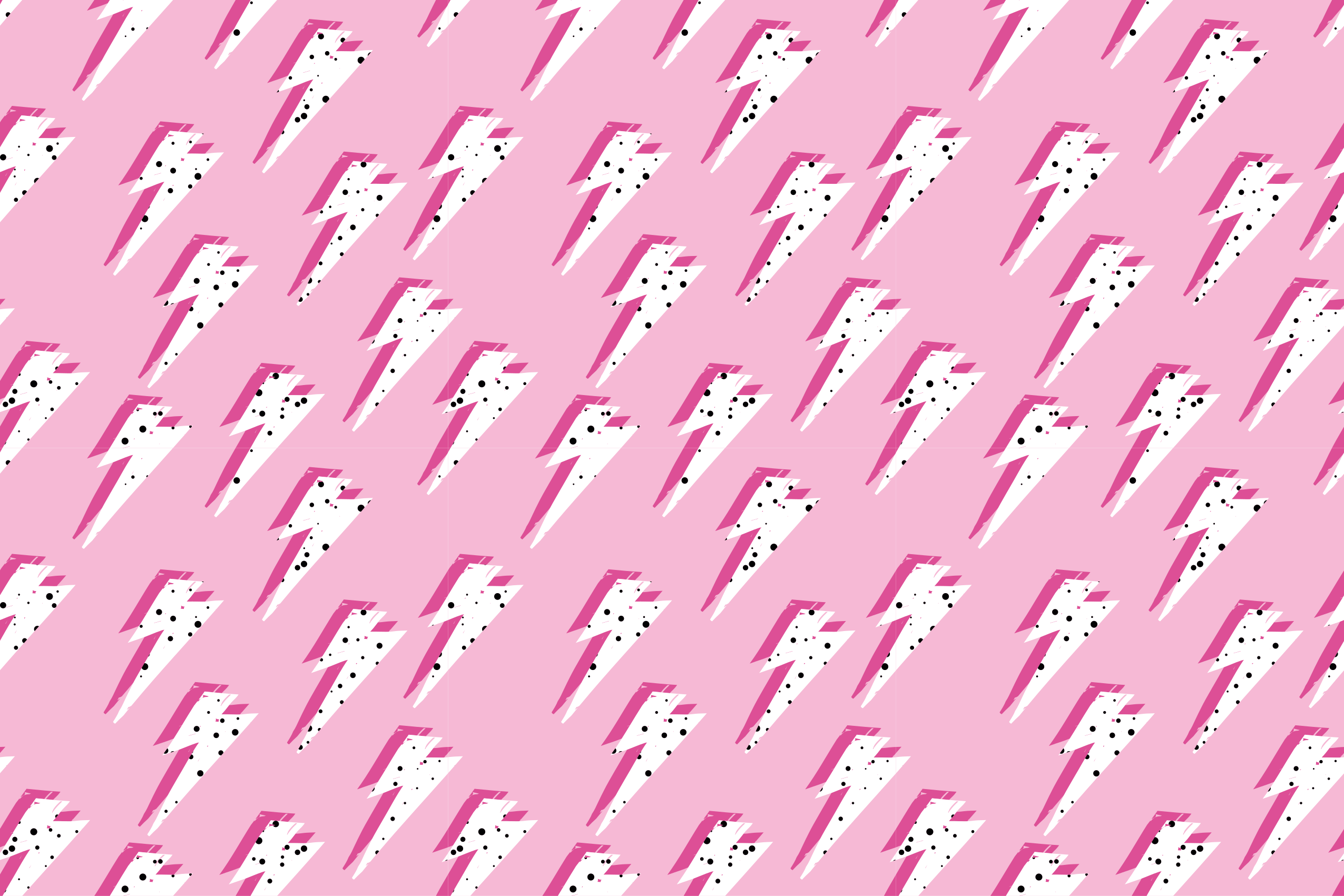Pink Lightning Pattern kids vinyl rug - TenStickers