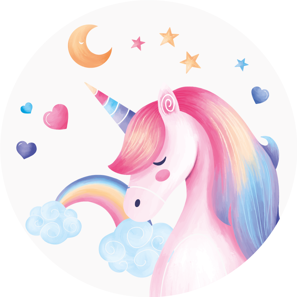 Unicorn Fantasy kids vinyl rug - TenStickers