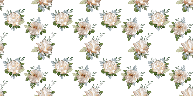 Floral Elegance Underfoot floral rug - TenStickers