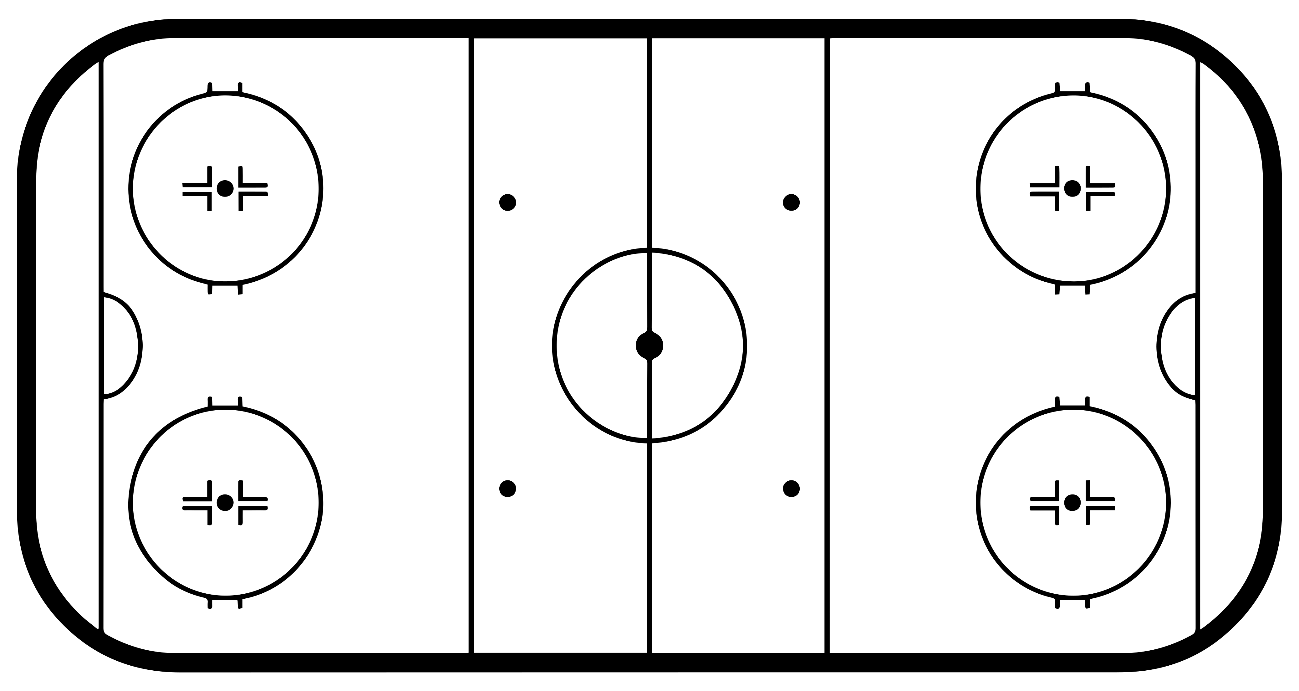 Ice hockey rink game vinyl rug - TenStickers