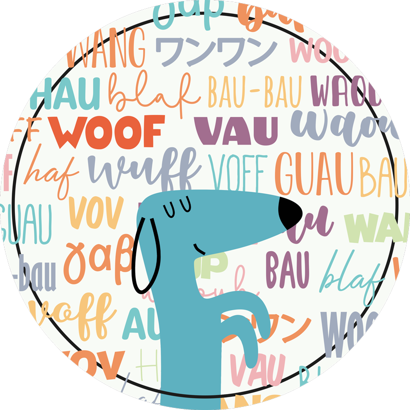 dog bark animal mat - TenStickers