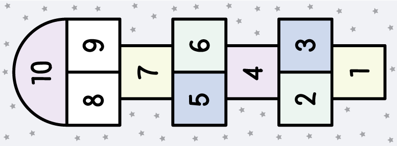 Hopscotch Play game vinyl rug - TenStickers