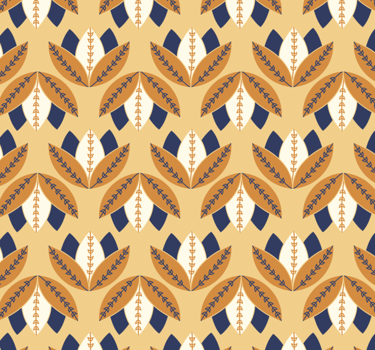 abstract floral pattern floral wallpaper - TenStickers