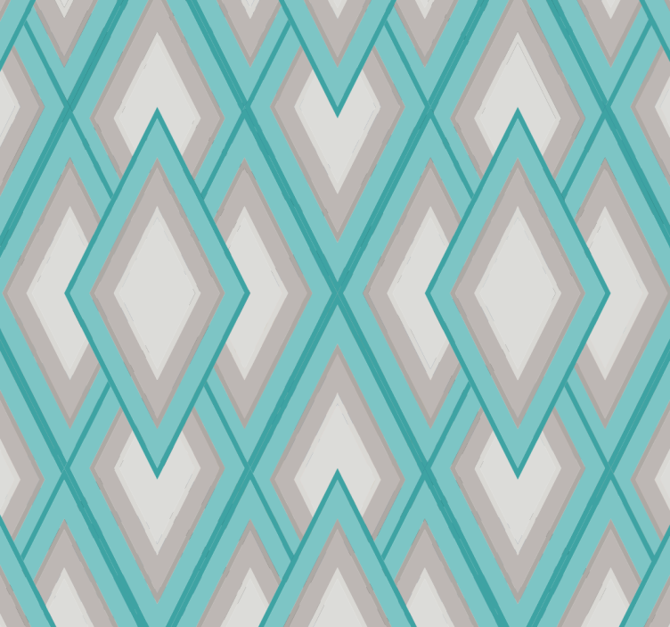 Harmonious Diamond Patterns wallpaper geometric - TenStickers