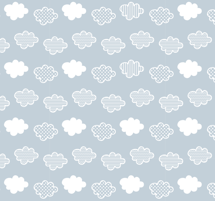 Clouds Pattern polka dots wallpaper - TenStickers