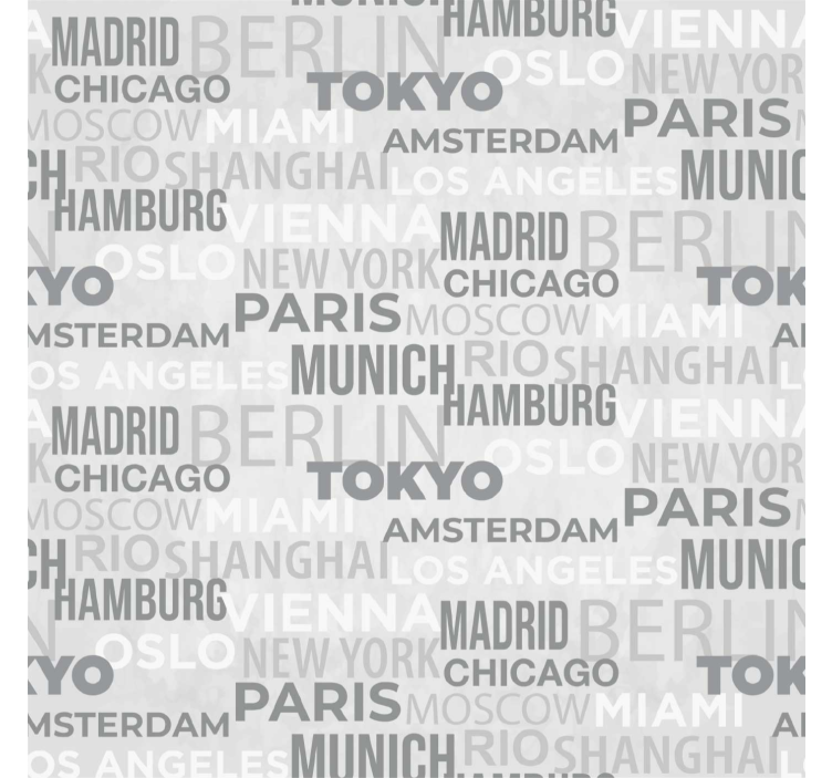 Name of cities lettering wallpaper - TenStickers