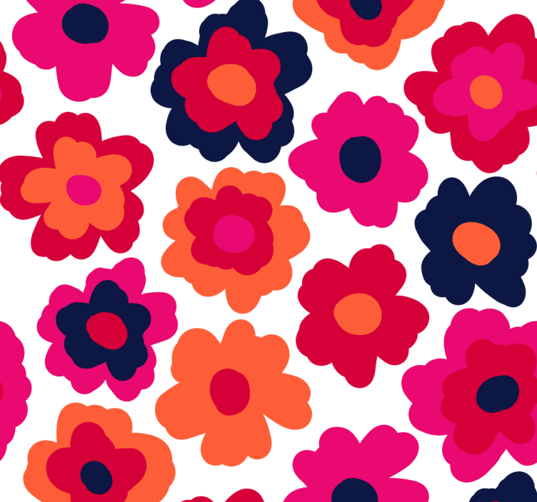 Red poppy flowers wallpaper - TenStickers