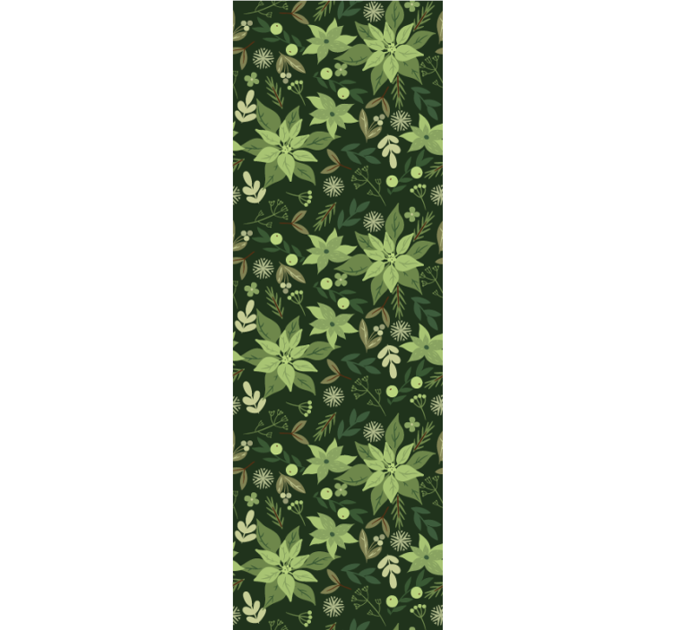 Green natural pattern leaves wallpaper - TenStickers