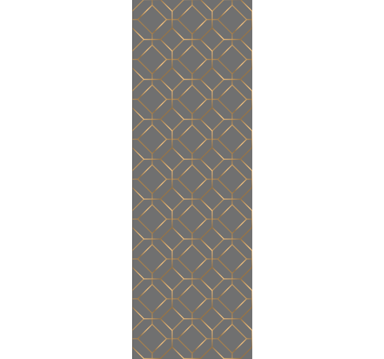 Hexagonal gold pattern geometric wallpaper - TenStickers